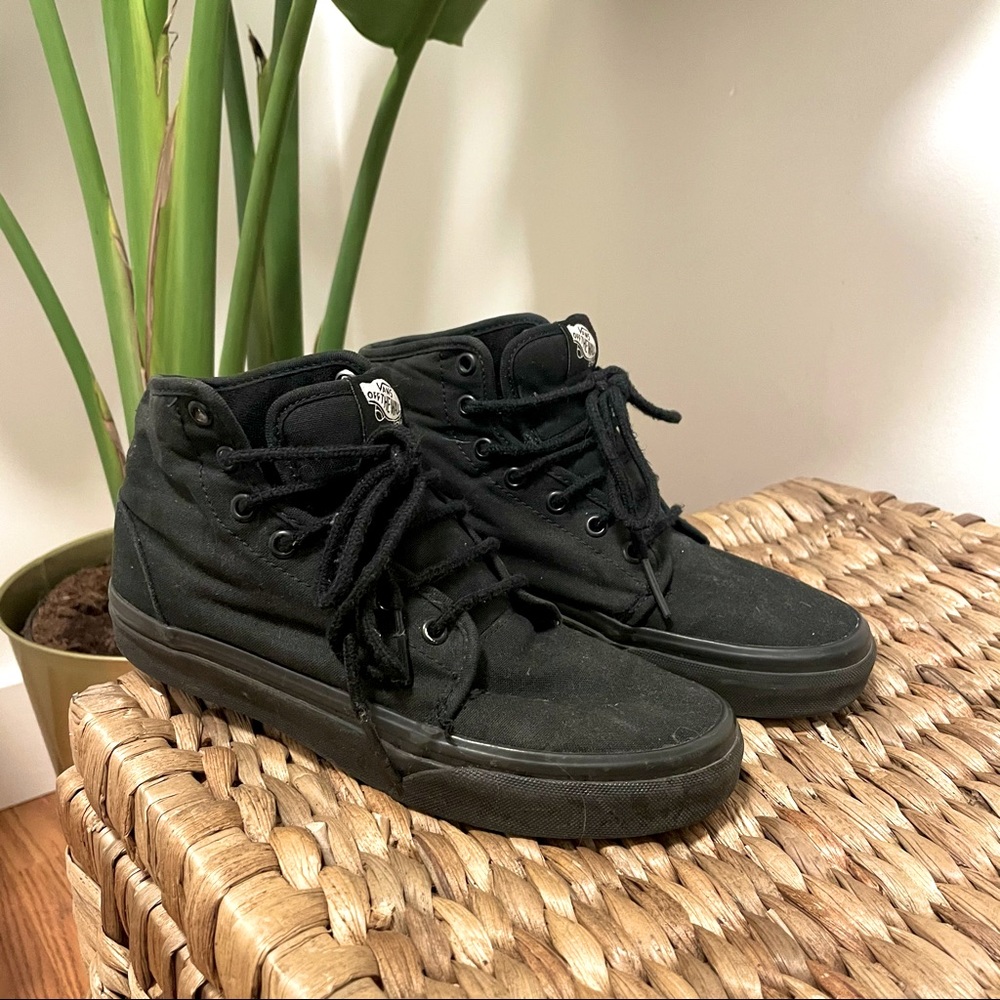 Black high top Vans